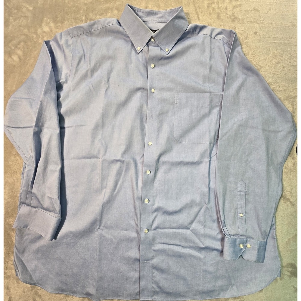 Rochester Egyptian Cotton Non‑Iron Dress Shirt Men's 38/39T Light Blue